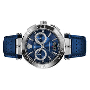  Shop Authentic Versace Aion Chronograph Blue Dial Blue Leather Strap Watch for Men - VE1D01220 - Luxxuri