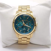  Shop Authentic Michael Kors Runway Hunger Stop100 Series Blue Dial Gold Steel Strap Watch for Women - MK5815 - Luxxuri