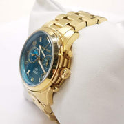  Shop Authentic Michael Kors Runway Hunger Stop100 Series Blue Dial Gold Steel Strap Watch for Women - MK5815 - Luxxuri