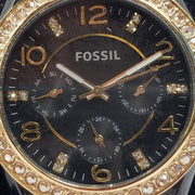  Shop Authentic Fossil Riley Black Dial Black Leather Strap Watch for Women - ES3696 - Luxxuri