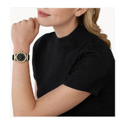  Shop Authentic Michael Kors Mini Lennox Quartz Black Dial Black Silicone Strap Watch For Women - MK7281 - Luxxuri
