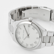  Shop Authentic Michael Kors Lennox Three Hand Silver Dial Silver Steel Strap Watch For Women - MK7393 - Luxxuri