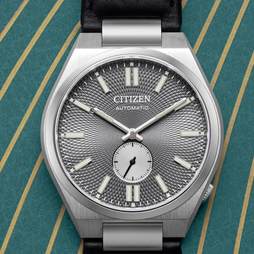 Shop Authentic Citizen Tsuyosa Automatic Grey Dial Black Leather Strap Watch for Men - NK5010-01H - Luxxuri