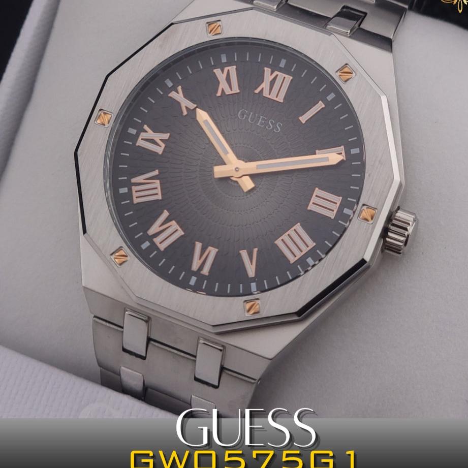  Shop Authentic Guess Asset Quartz Black Dial Silver Steel Strap Watch For Men - GW0575G1 - Luxxuri