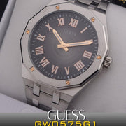  Shop Authentic Guess Asset Quartz Black Dial Silver Steel Strap Watch For Men - GW0575G1 - Luxxuri