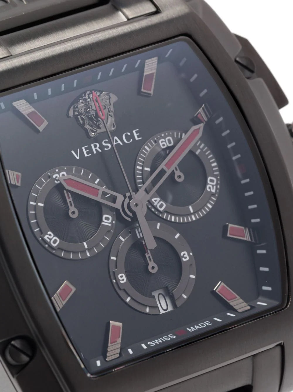 Shop Authentic Versace Dominus Chronograph Quartz Black Dial Black Steel Strap Watch For Men - VE6H00623 - Luxxuri