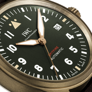  Shop Authentic IWC Pilot's Watch Automatic Spitfire Green Dial Brown Leather Strap Watch for Men - IW326802 - Luxxuri