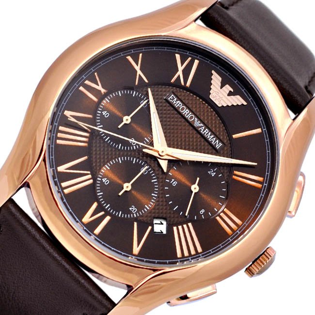  Shop Authentic Emporio Armani Chronograph Brown Dial Brown Leather Strap Watch For Men - AR1701 - Luxxuri