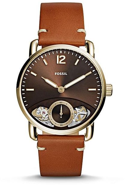  Shop Authentic Fossil The Commuter Twist Black Dial Brown Leather Strap Watch for Men -  ME1166 - Luxxuri