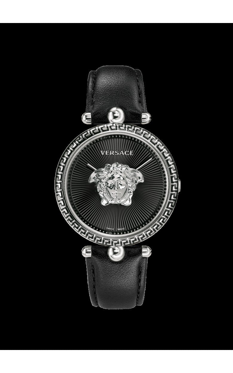  Shop Authentic Versace Palazzo Empire Black Dial Black Leather Strap Watch for Women - VCO060017 - Luxxuri