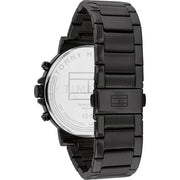  Shop Authentic Tommy Hilfiger Tyson Chronograph Black Dial Black Steel Strap Watch For Men - 1710590 - Luxxuri