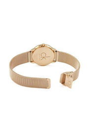  Shop Authentic Calvin Klein Minimal Black Dial Rose Gold Mesh Bracelet Watch for Women - K3M2262Y - Luxxuri