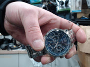  Shop Authentic Guess Horizon Chronograph Quartz Blue Dial Silver Steel Strap Watch for Men - W0379G3 - Luxxuri