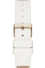  Shop Authentic Guess Swirl Quartz Silver Dial White Rubber Strap Watch For Women - W1096l2 - Luxxuri