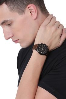  Shop Authentic Fossil Townsman Chronograph Black Dial Brown Leather Strap Watch for Men - FS5437 - Luxxuri