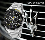  Shop Authentic Maserati Traguardo Black Dial Silver Chronograph with Tachymeter Watch For Men - R8873612042 - Luxxuri