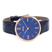  Shop Authentic Hugo Boss Jackson Blue Dial Black Leather Strap Watch for Men - 1513371 - Luxxuri