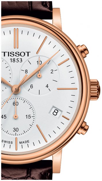  Shop Authentic Tissot Carson Premium Chronograph White Dial Brown Leather Strap Watch For Men - T122.417.36.011.00 - Luxxuri