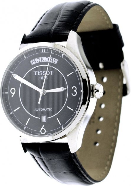  Shop Authentic Tissot T One Automatic Black Dial Black Leather Strap Watch For Men - T038.430.16.057.00 - Luxxuri