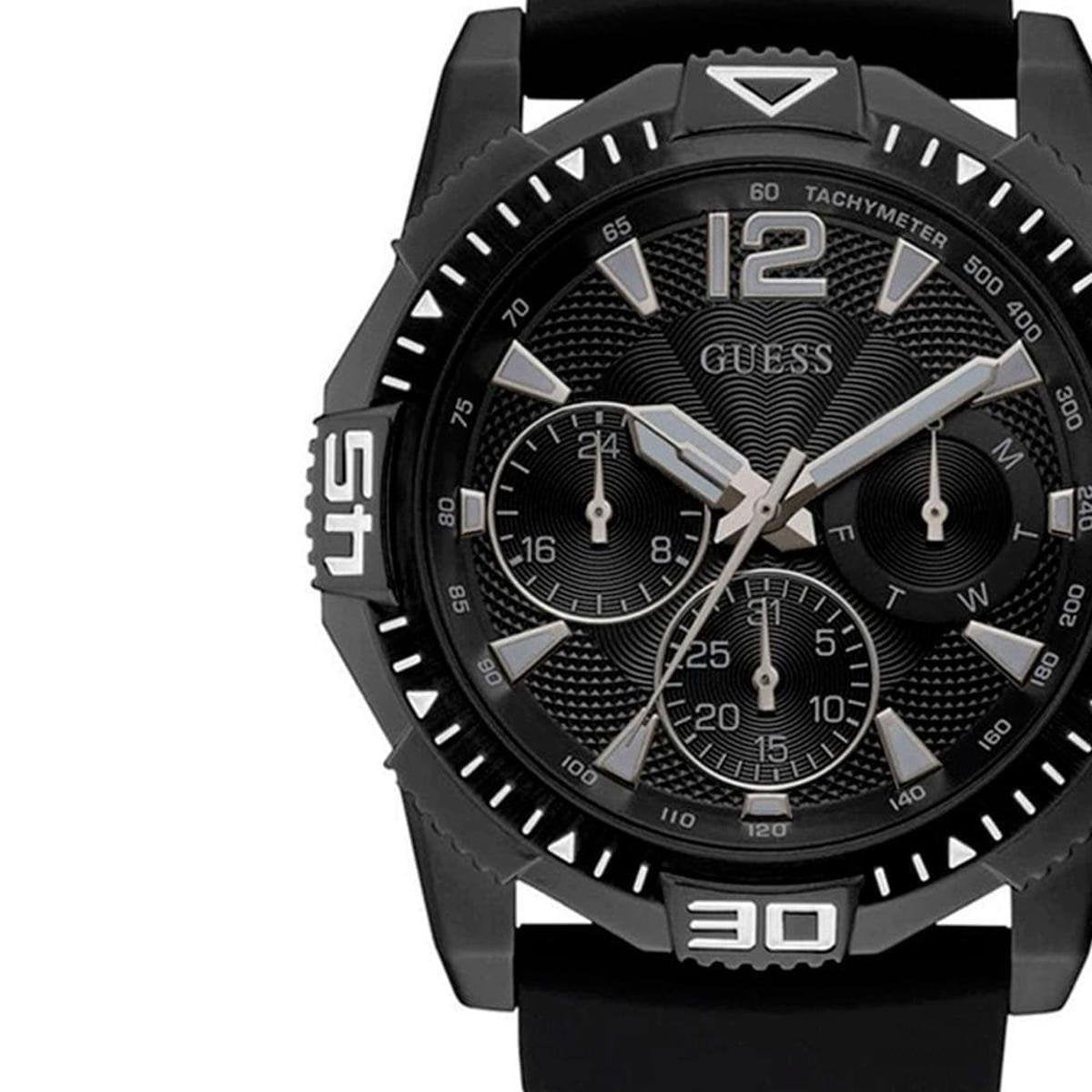  Shop Authentic Guess Commander Black Dial Black Rubber Strap Watch for Men - GW0211G3 - Luxxuri