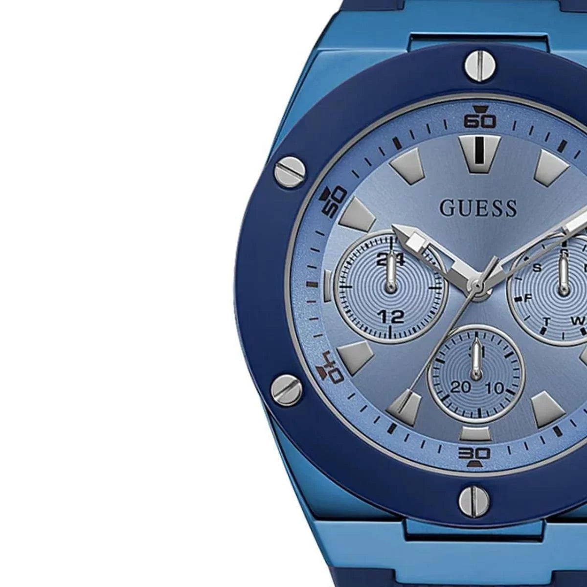  Shop Authentic Guess Poseidon Blue Dial Blue Rubber Strap Watch for Men - GW0057G3 - Luxxuri