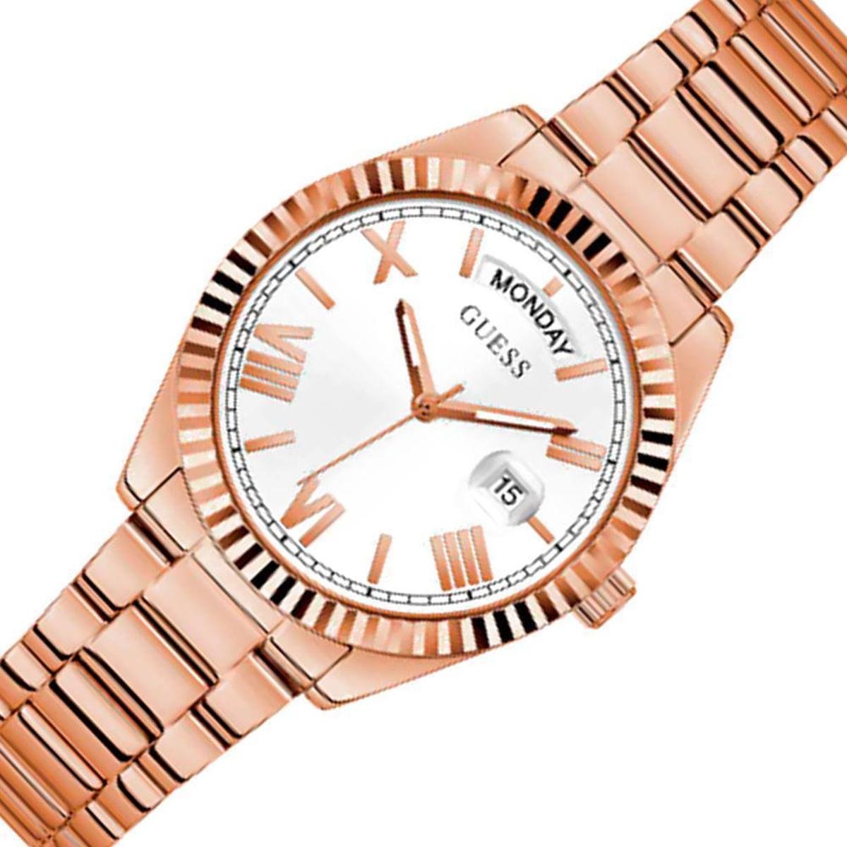  Shop Authentic Guess Luna White Dial Rose Gold Steel Strap Watch for Women - GW0308L3 - Luxxuri