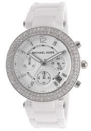  Shop Authentic Michael Kors Parker White Dial White Ceramic Strap Watch for Women - MK5654 - Luxxuri