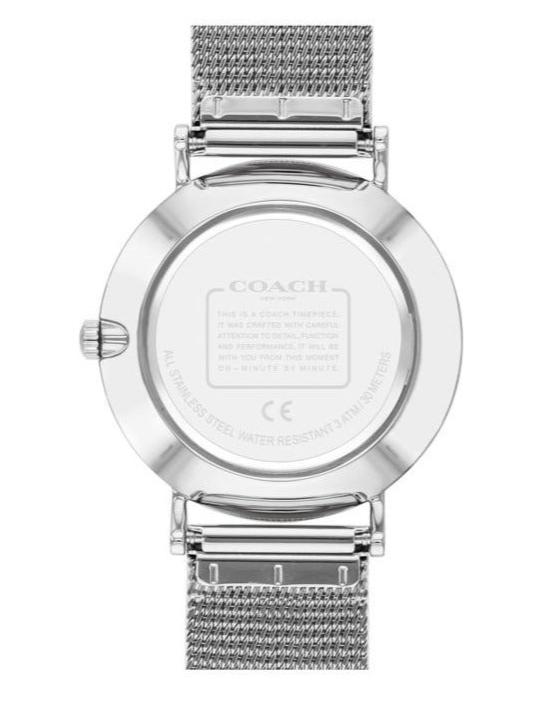 Coach Perry Silver Dial Silver Mesh Bracelet Watch for Women - 14503341