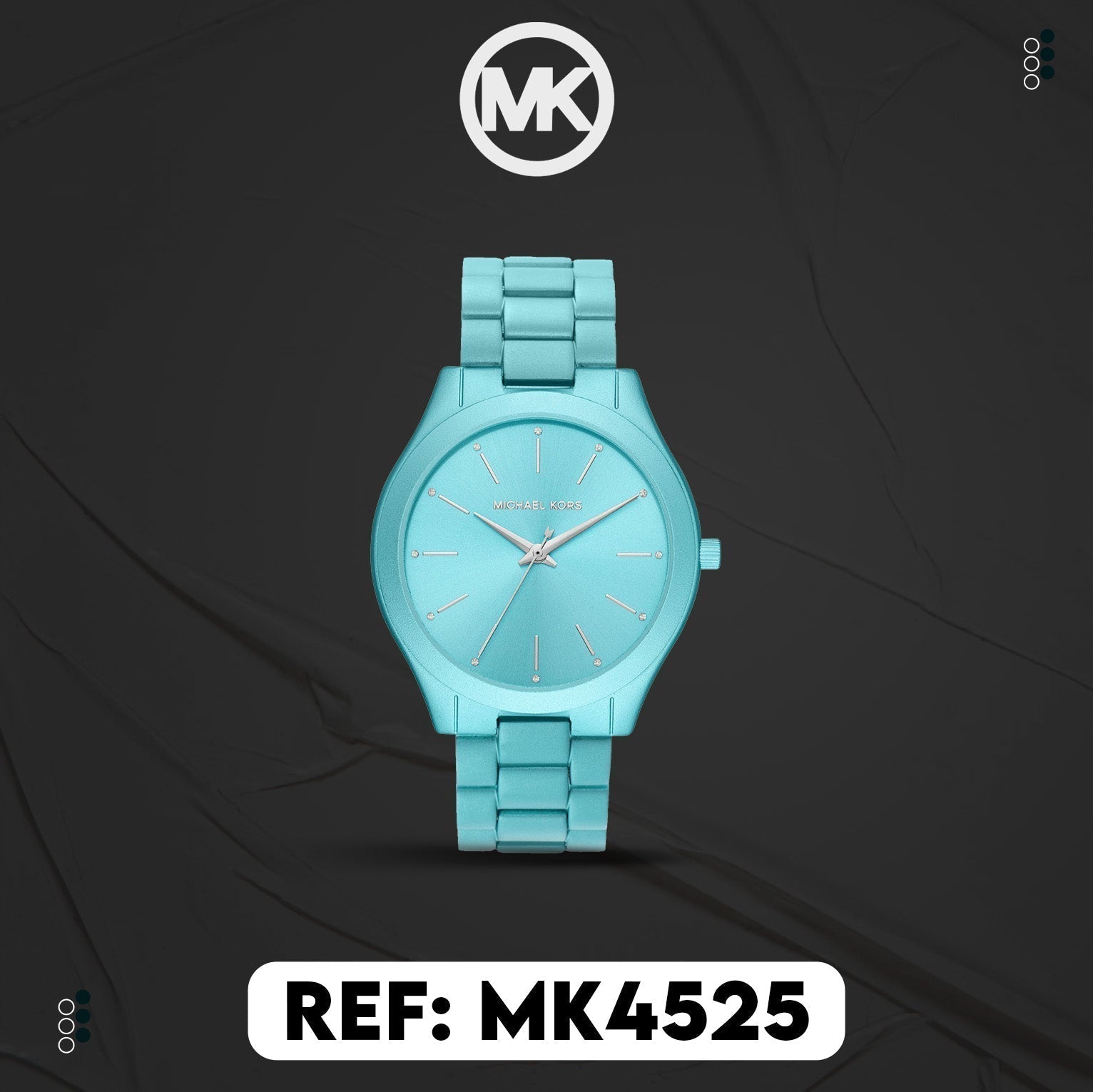  Shop Authentic Michael Kors Slim Runway Blue Dial Blue Steel Strap Watch For Women - MK4525 - Luxxuri