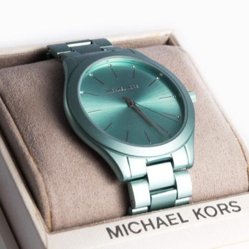  Shop Authentic Michael Kors Slim Runway Blue Dial Blue Steel Strap Watch For Women - MK4525 - Luxxuri