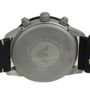  Shop Authentic Emporio Armani Mario Chronograph Black Dial Black Leather Strap Watch For Men - AR11325 - Luxxuri