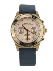  Shop Authentic Marc Jacobs Blade Chronograph Rose Gold Dial Black Leather Strap Watch for Women - MBM1188 - Luxxuri