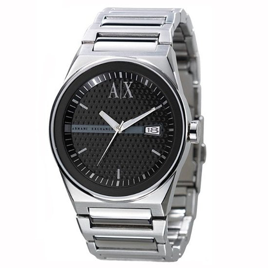  Shop Authentic Armani Exchange Hampton Chronograph Black Dial Silver Steel Strap Watch For Men - AX2103 - Luxxuri