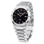  Shop Authentic Salvatore Ferragamo F-80 Classic Black Dial Silver Steel Strap Watch for Men - SFDT02423 - Luxxuri