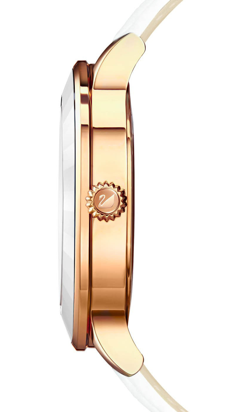  Shop Authentic Swarovski Octea Lux White Dial White Leather Strap Watch for Women - 5414416 - Luxxuri