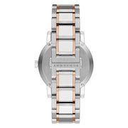  Shop Authentic Burberry The City White Dial Two Tone Steel Strap Watch for Women - BU9006 - Luxxuri