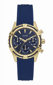  Shop Authentic Guess Catalina Blue Gold Tone Blue Silicone Strap Watch For Women - W0562L2 - Luxxuri