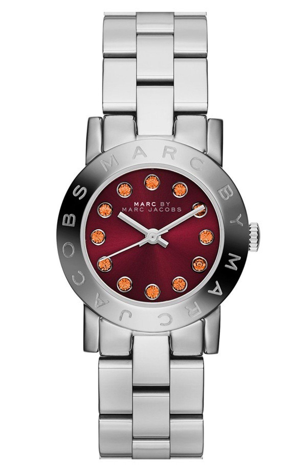  Shop Authentic Marc Jacobs Amy Red Dial Silver Steel Strap Watch for Women - MBM3335 - Luxxuri