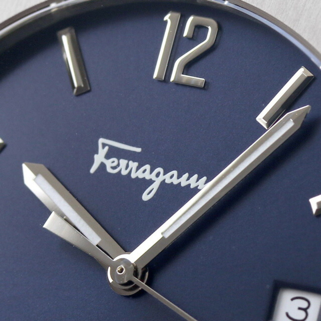  Shop Authentic Salvatore Ferragamo F-80 Classic Blue Dial Silver Steel Strap Watch for Men - SFDT01320 - Luxxuri
