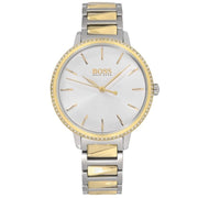  Shop Authentic Hugo Boss Signature Silver Dial Two Tone Steel Strap Watch for Women - 1502568 - Luxxuri