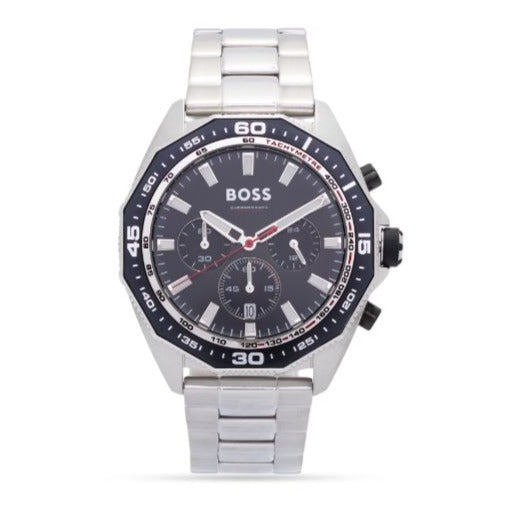  Shop Authentic Hugo Boss Intensity Chronograph Black Dial Silver Steel Strap Watch For Men - 1513680 - Luxxuri
