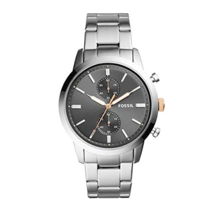  Shop Authentic Fossil Townsman Chronograph Grey Dial Silver Steel Strap Watch for Men - FS5407 - Luxxuri
