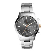  Shop Authentic Fossil Townsman Chronograph Grey Dial Silver Steel Strap Watch for Men - FS5407 - Luxxuri