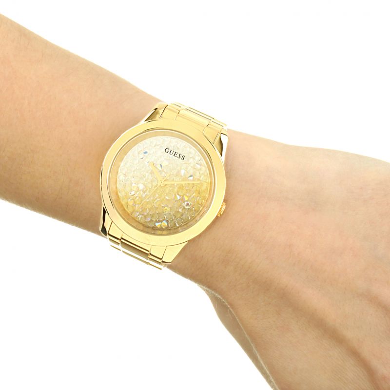  Shop Authentic Guess Crush Gold Dial Gold Steel Strap Watch For Women - GW0020L2 - Luxxuri