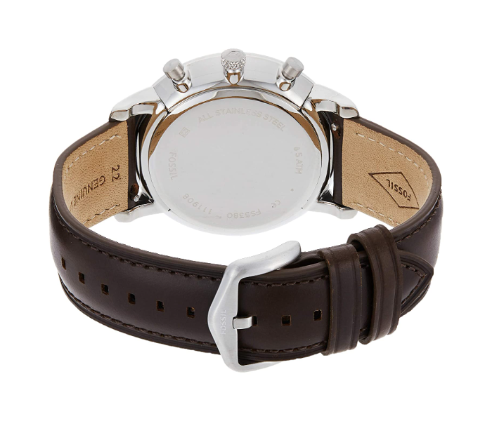  Shop Authentic Fossil Neutra Chronograph White Dial Brown Leather Strap Watch for Men - FS5380 - Luxxuri