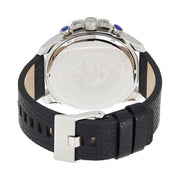 Shop Authentic Diesel Mega Chief Chronograph Blue Dial Black Leather Strap Watch For Men - DZ4423 - Luxxuri