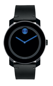  Shop Authentic Movado Bold TR90 Black Dial Black Leather Strap Watch For Men - 3600307 - Luxxuri