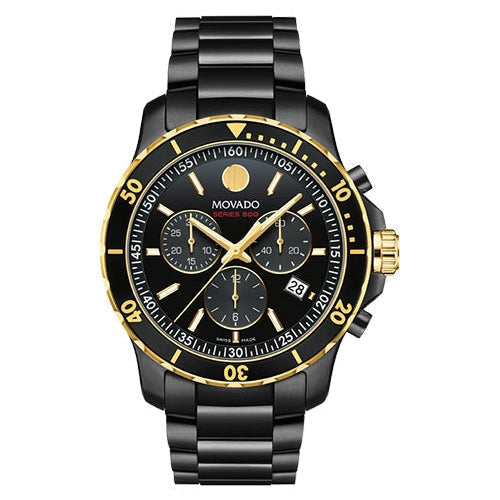  Shop Authentic Movado Series 800 Chronograph Black Dial Black Steel Strap Watch For Men - 2600180 - Luxxuri