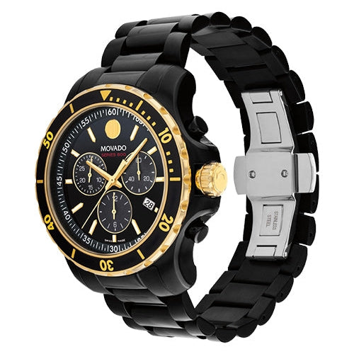  Shop Authentic Movado Series 800 Chronograph Black Dial Black Steel Strap Watch For Men - 2600180 - Luxxuri