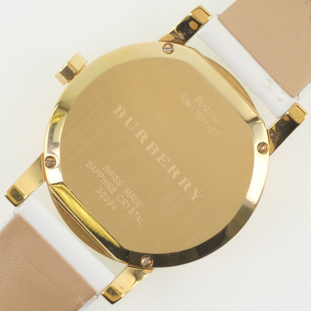  Shop Authentic Burberry The City White Dial White Leather Strap Watch for Women - BU9110 - Luxxuri